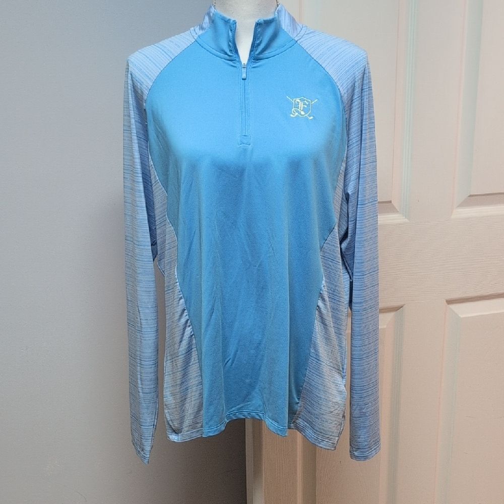 Adidas Light BlueQuarter-Zip Pullover Size XL - Picture 1 of 7